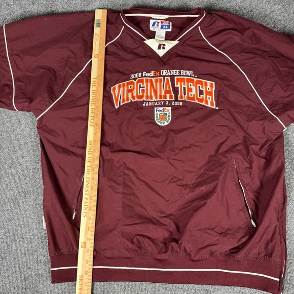 Virginia Tech Pull Over XL 2008 Orange Bowl Russell Maroon College Football NCAA - Picture 4 of 6